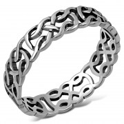 Plain Silver Celtic Band Ring, rp643